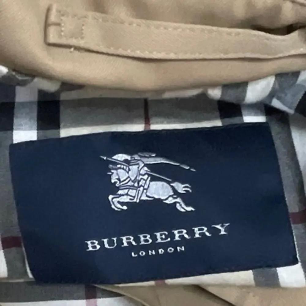 Burberry Women's Tan Long Sleeve Collared Button Down Midi Coat Jacket Size L - Picture 4 of 5